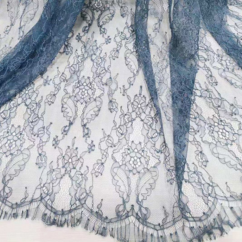 Semi-Sheer Cutwork Sheer Lace Fabric for Women's Wear Wholesale Suppli 12